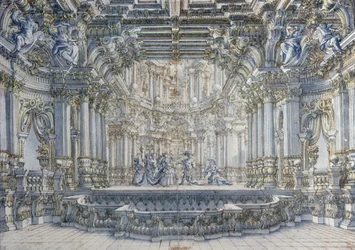 Conjunto de palcos de teatro (caneta e papel higiênico)